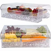 serving tray with ice